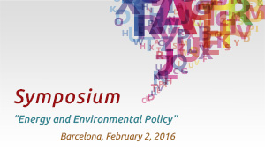 International academic symposium 'Energy and Environmental Policy'
